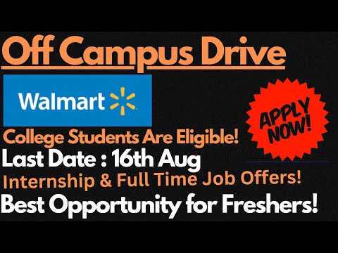 Walmart Off Campus Drive for College Students | Walmart Hackathon Challenge 2024🔥🔥