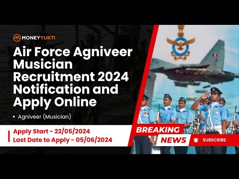 Air Force Agniveer Musician Recruitment 2024 Notification and Apply Online #airforce #sarkarijob