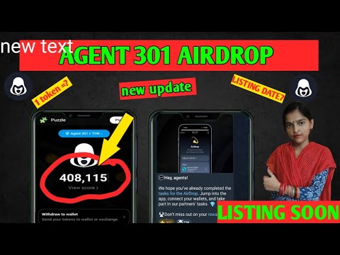 Agent 301 airdrop | Agent 301 listing date | Agent 301 token withdraw |