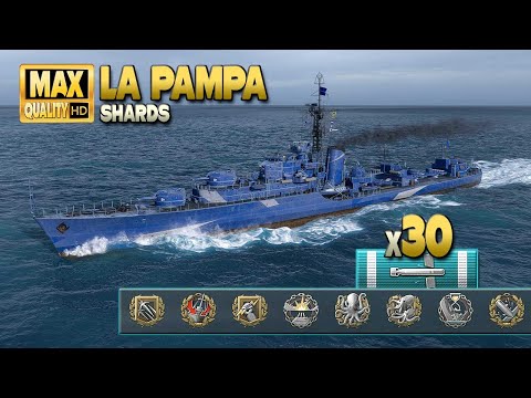 Destroyer La Pampa: Third highest EU damage game - World of Warships