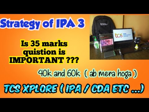 how much important tcs IPA ( 35 marks quistion ) // Strategy// #tcs #tcsion #tcsion #tcsxplore #jobs