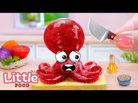 😍 Seafood Recipes 🦐  Secret Fried Octopus Recipe | Delicious Seafood Dishes 🌸 Little Food Cooking