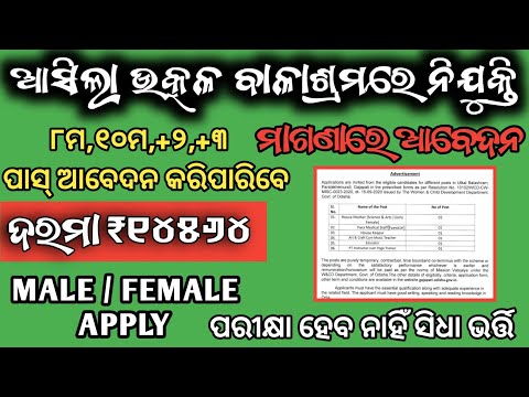 ODISHA NGO OFFICE JOB NOTIFICATION 2024//PADMA INFORMATION