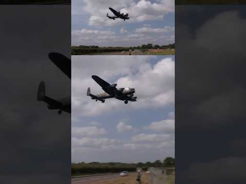 Avro Lancaster landing at Bournemouth Airport