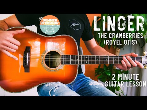 Linger The Cranberries Guitar Tutorial (Royel Otis) // Linger Guitar Lesson #1029