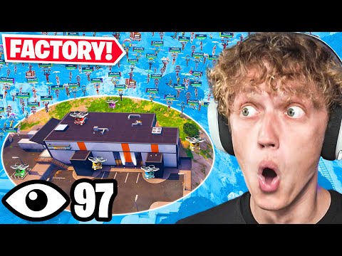 I Got 100 Players To Land FACTORY In Season 2 Fortnite! (CRAZIEST Tournament)