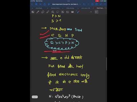 JEE MAIN CONCEPT 4 अगर  सीख  गए तो रैंक पक्का #electron gain enthalpy #shorts #jee #pt