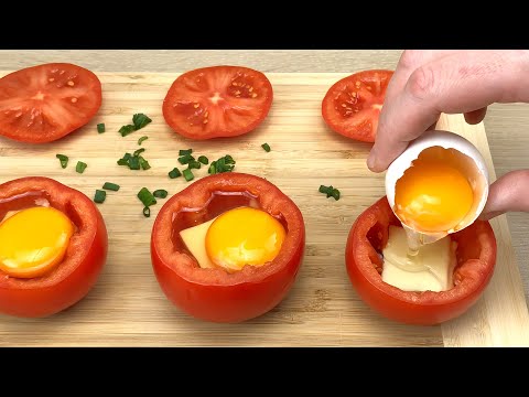 Just put an egg in a tomato🔝Top 5 best recipes with eggs and tomatoes # 227