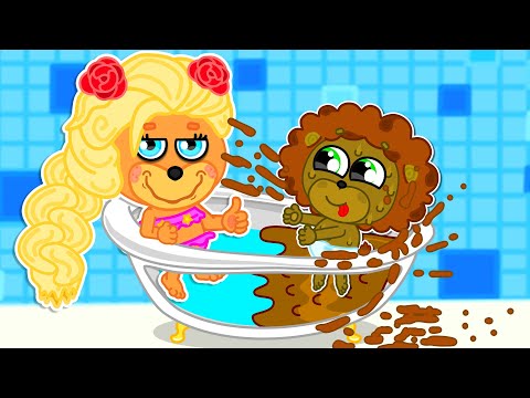 LionET | Bubble Bath in the tub!!!  | Cartoon for Kids