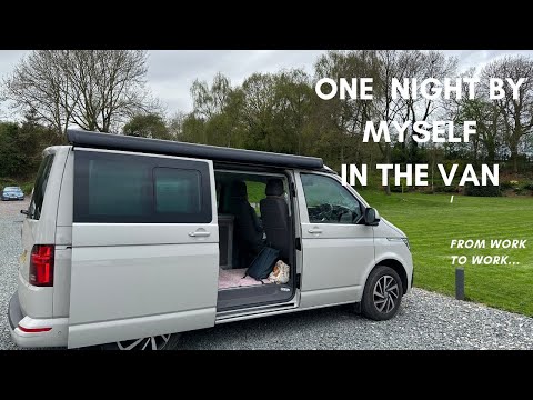 One night alone in our VW California Ocean Campervan from work to work