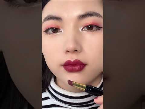 Hot Lipstick Tutorial 🥀🔥 Beautiful Lipstick colour #shorts #makeup #lips #lipstick