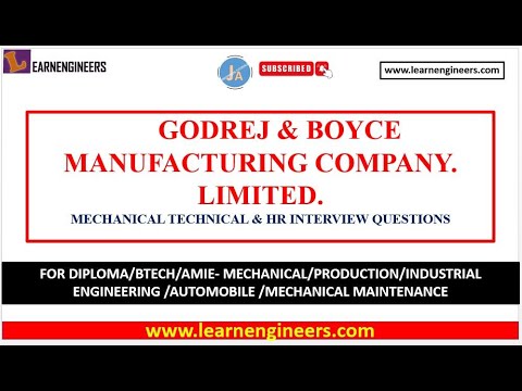 GODREJ AND BOYCE MANUFACTURING COMPANY LIMITED MECHANICAL AND HR INTERVIEW QUESTIONS || INTERVIEW ||