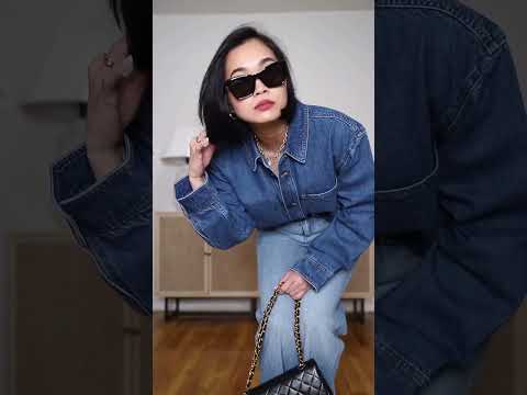 Denim on denim x heels + Hand Bag #grwm #photoshoot #beauty #cute #style #fashion #denim