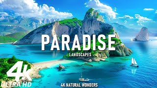 FLYING OVER PARADISE 4K UHD - Relaxing Music Along With Beautiful Nature Videos - 4K Video HD