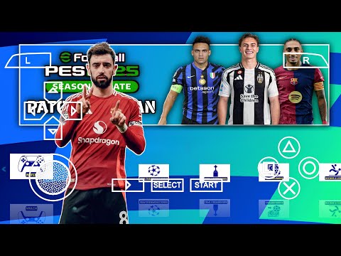 eFootball PES 2025 PPSSPP Update Transfer New Fix Call Name & Score board Camera Ps5