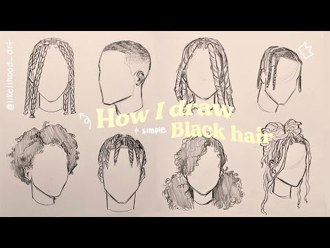 ✏️How I draw black hairstyles (simple) 🌱