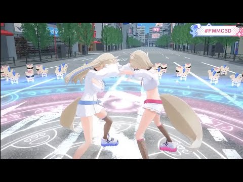 Fuwawa and Mococo dog fight 3D debut