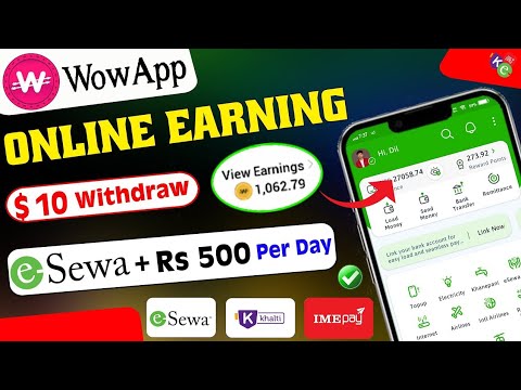 Wow App - दैनिक रु.500+✅ Income Proof | Online Earning App In Nepal | Daily earning app in nepal