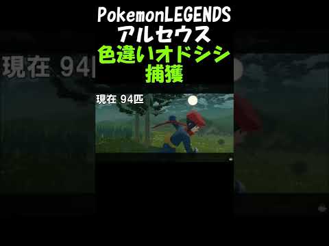 新作ポケモンアルセウスで配信中に色違いオドシシ捕獲する男 #shorts