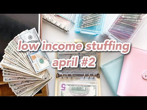 cash envelope stuffing & GIVEAWAY | april #2 | low/variable income budget | sinking funds