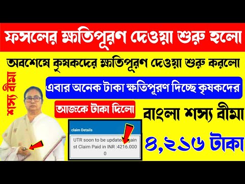 Bangla Shashya Bina Insurance Coverage Claim Done. Claim Not Reported. Bangla শস্য বীমা টাকা দিলো।