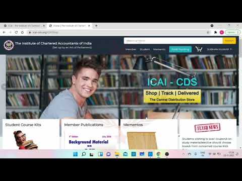 #icai #caLiveDemo :- How To Order New CA Foundation May 2022 Book/CA Foundation November 2022 Book