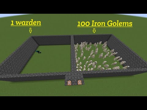 1 Warden VS. 100 Iron Golem! Who will win!?