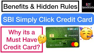 SBI Simply Click Credit Card : Benefits and Hidden Rules, Why its must have credit-card? SimplyClick