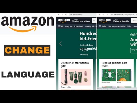 Amazon - Change language preference