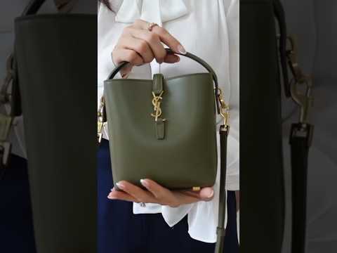 Mini YSL LE 37 Olive green 💚 What fits? Modeling | Saint Laurent bag #yslbag #lvlovercc #shorta