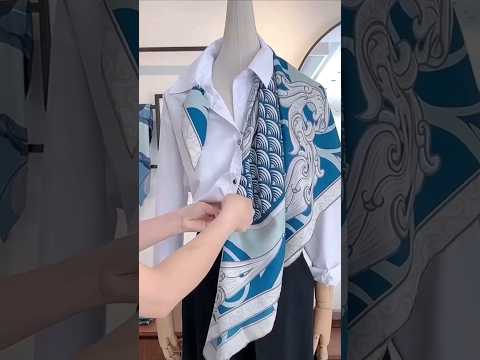 Add The Silk Scarf To The Shirt For Women Spring #fashion #howtomakedesignertop