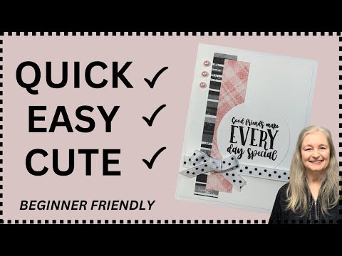 Make A Cute Card That's So Quick and Easy! #quickcards #easycardmaking