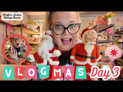 Get Ready for a VINTAGE Christmas Pop-Up Market: Vlogmas Day 3!