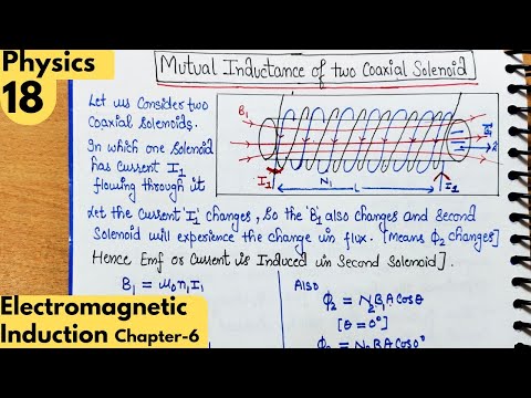 18) Mutual Inductance of two Coaxial Solenoid| Electromagnetic Induction class12 Physics| #Neet #jee