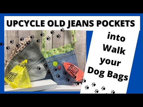 Up-cycling an old pair of jeans into a Doggy Poop Bag and Bichon Rescue