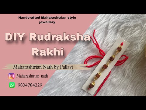 How to make Rudraksha Rakhi at home | Rakhi making