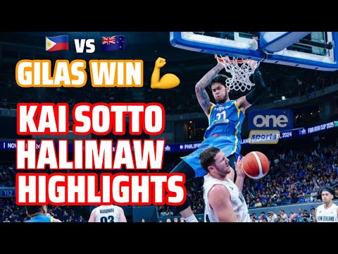 GILAS PILIPINAS VS NEW ZEALAND KAI SOTTO HALIMAW HIGHLIGHTS