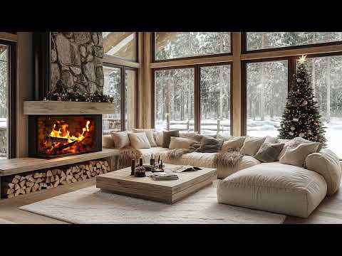 Bask in Holiday Warmth ❄ | Fireplace Crackles & Snowfall Sounds for Inner Calm & Relaxation