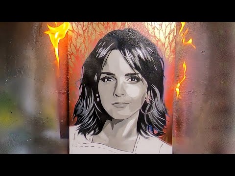 Emma Watson portrait by Spray Art Eden