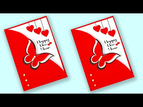 Happy new year greeting card 2025 / New year card - How to make a simple card for best friend