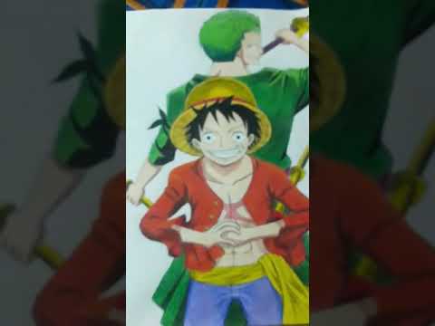 Drawing Luffy and zoro | One piece | #shorts #anime