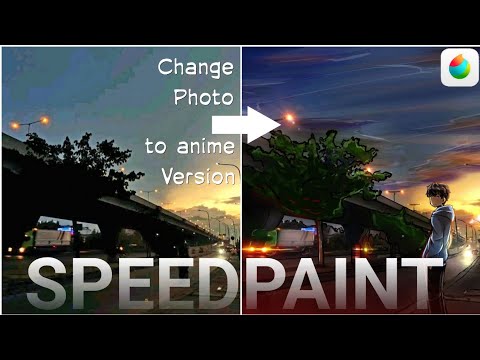 [SPEEDPAINT] Blending real photo to anime version (MEDIBANGPAINT)