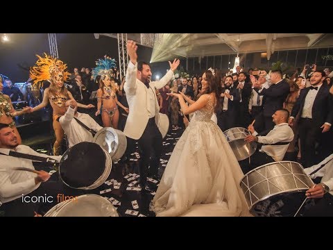 Lebanese Wedding Entry with Brazilian Dancers and Drums!