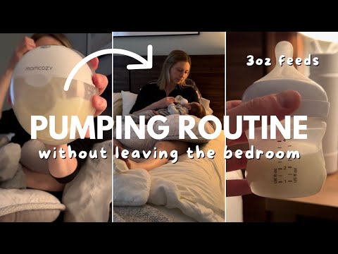 How to Pump Overnight With A Newborn *TIMESTAMPS*🌜🍼 (Momcozy M5 Wearable Breast Pump)