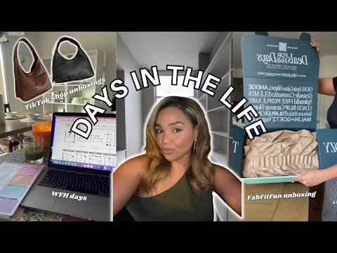 VLOG // Work from home days, feeling exhausted + lots of unboxings! TikTok Shop + FabFitFun unboxing