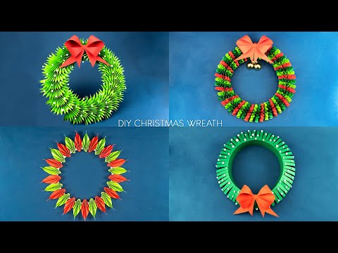 TOP 4 Christmas Wreath - Decor Christmas Tree - DIY Paper Christmas Wreath