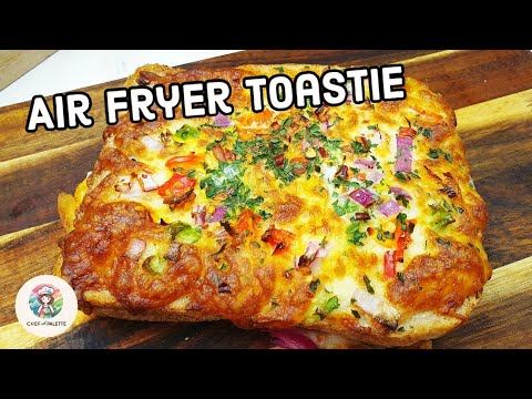 Air Fryer Breakfast Toastie In 15 Minutes With Eggs Cheese And Chicken | Air Fryer Breakfast Recipe