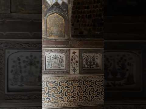 Well preserved stone inlay work inside the tomb of Itmad-ud-Daulah in Agra, also known as Baby Taj!