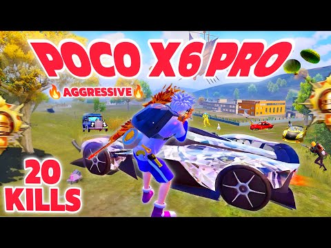 Poco x6 pro 🔥 aggressive rush gameplay 20 kills 🔥