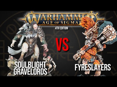 Soulblight Gravelords Vs Fyreslayers  - Warhammer AoS 4th Edition